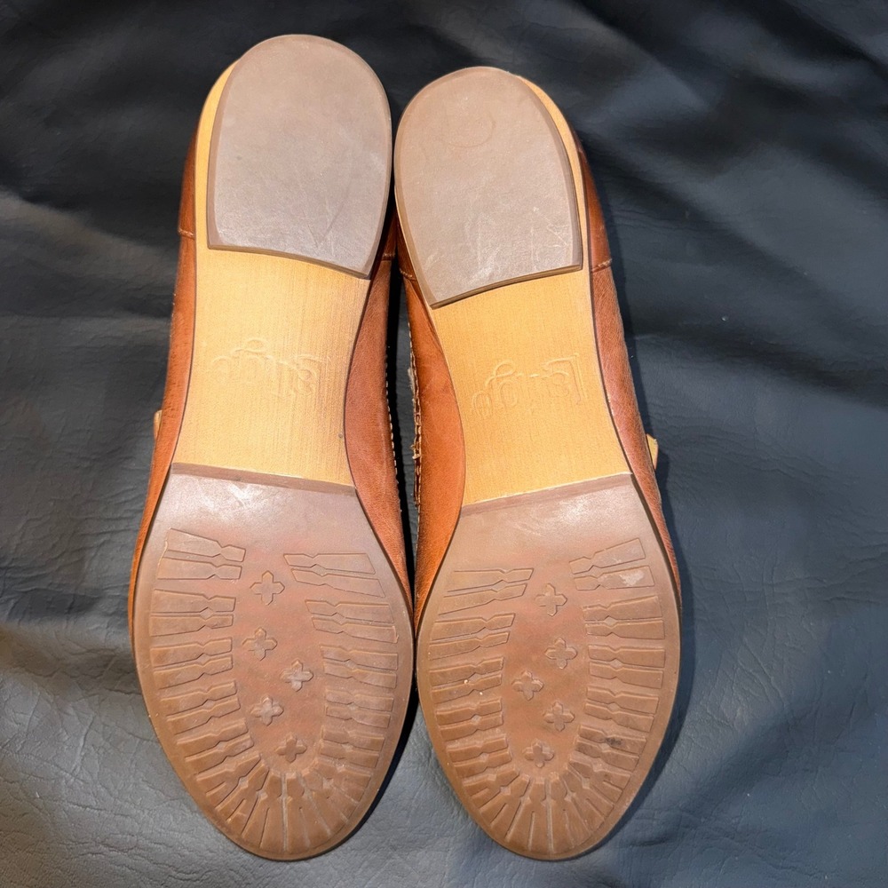 Latigo F-Troop Leather Tapestry Monk Strap Loafers Cognac Brown 7.5M - Picture 7 of 11